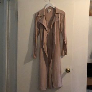 tan duster jacket/trench coat